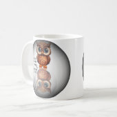 フクロウを作ろう素晴らし! コーヒーマグカップ (正面左)