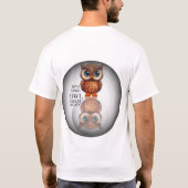 フクロウを作ろう素晴らし! Tシャツ (裏面)