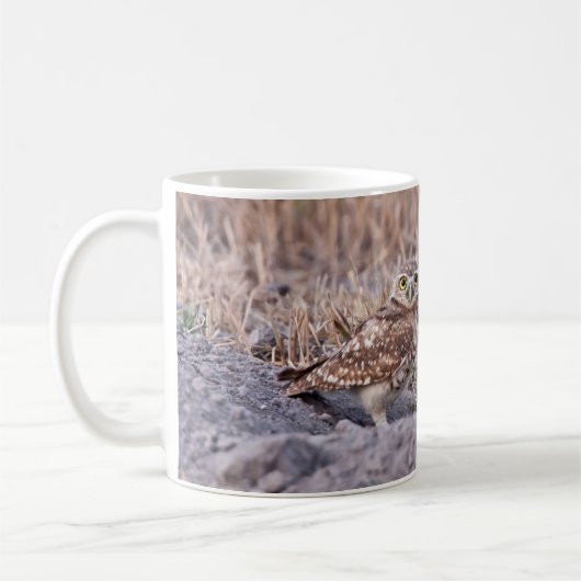 フクロウを掘り進むこと コーヒーマグカップ (左)