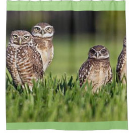 フクロウを掘り進むこと シャワーカーテン