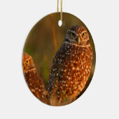 フクロウを掘り進むこと セラミックオーナメント (右)