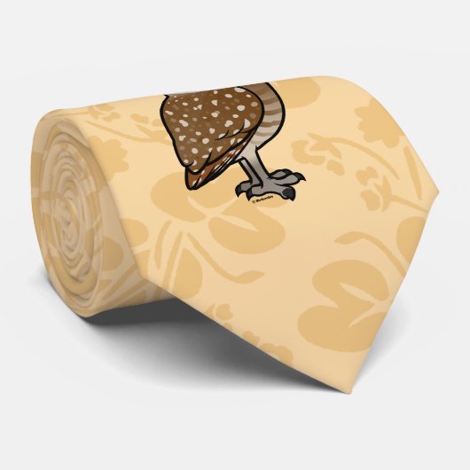 フクロウを掘り進むBirdorable ネクタイ (ロール)