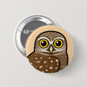 フクロウを掘り進むBirdorable 缶バッジ (正面&裏面)