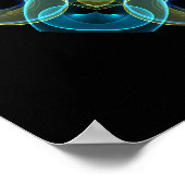 フクロウアイズ万華鏡のように千変万化するパターン ポスター (角)