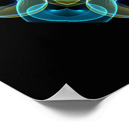 フクロウアイズ万華鏡のように千変万化するパターン ポスター (角)