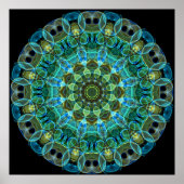 フクロウアイズ万華鏡のように千変万化するパターン ポスター (正面)