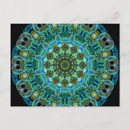 フクロウアイズ万華鏡のように千変万化するパターン ポストカード (正面)