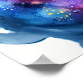 フクロウイラストレーションアート ポスター (角)