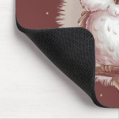 フクロウイラストレーションキュートコテお洒落ジェーレ マウスパッド (コーナー)