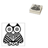 フクロウイラストレーションスタンプ ラバースタンプ (押印)