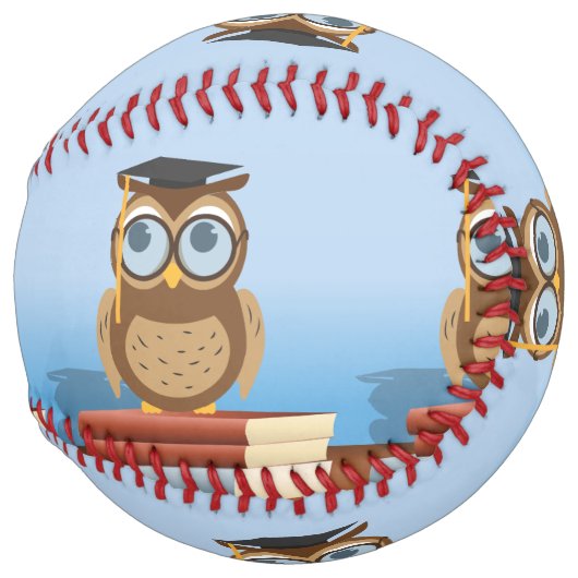 フクロウイラストレーション ソフトボール (正面右)
