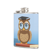 フクロウイラストレーション フラスク (左)