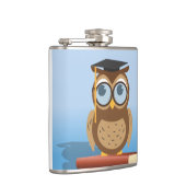 フクロウイラストレーション フラスク (右)