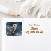 フクロウインザスノーウィンターホリデー差出人住所 ラベル (インサイチュ)