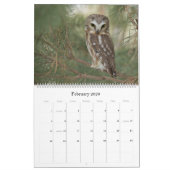 フクロウウォールカレンダー カレンダー (2月 2026)