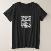 フクロウエックスリリス蔵書票 プラスサイズTシャツ (デザイン正面)