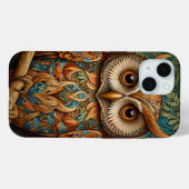 フクロウエレガントォウの森の緑 Case-Mate iPhoneケース (裏面 (横))