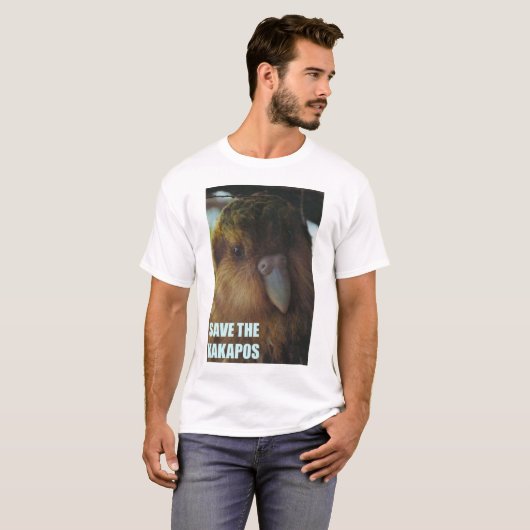 フクロウオウムを救って下さい! Tシャツ (正面フル)