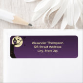 フクロウオンツリーブランチハロウィーン差出人住所ラベル ラベル (インサイチュ)