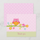 フクロウオンブランチサンキューカード サンキューカード (正面/裏面)
