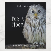 フクロウカスタムワインラベルのモックアップ ワインラベル (シングルラベル)