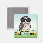 フクロウカッコいい! マグネット (正面/裏面)