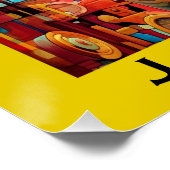 フクロウカラフルアート ポスター (コーナー)