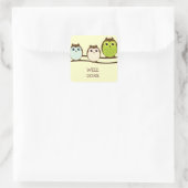 フクロウカラフルズ スクエアシール (バッグ)