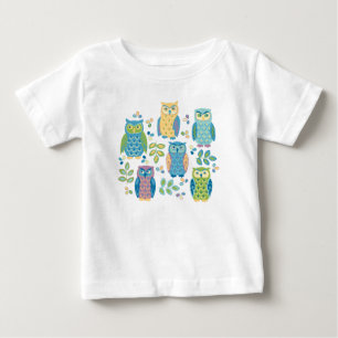 フクロウカラフルズTシャツ ベビーTシャツ