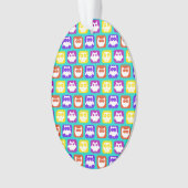 フクロウカラフルパターン オーナメント (正面)