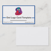 フクロウカラフルロゴ名刺 名刺 (正面/裏面)