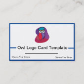 フクロウカラフルロゴ名刺 名刺 (正面)