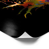 フクロウカラフル抽象芸術 ポスター (コーナー)