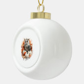 フクロウカントリーカボチャ セラミックボールオーナメント (右)