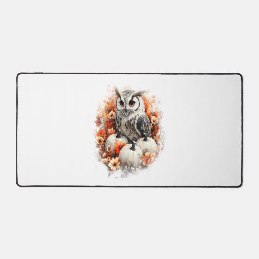 フクロウカントリーカボチャ デスクマット (正面)