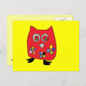 フクロウカード ポストカード (正面/裏面)