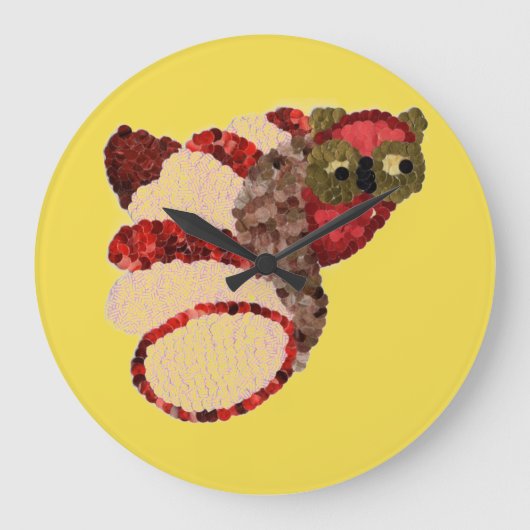 フクロウキッチン時計 ラージ壁時計 (正面)