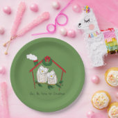 フクロウクリスマスカントリーホリデー ペーパープレート (パーティー)