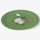 フクロウクリスマスカントリーホリデー ペーパープレート (アングル)