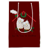 フクロウクリスマスカントリーホリデー ミディアムペーパーバッグ (裏面)