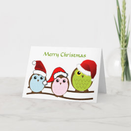 フクロウクリスマスカード シーズンカード