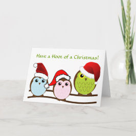 フクロウクリスマスカード シーズンカード
