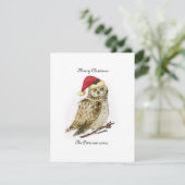 フクロウクリスマスカーパーソナライズされたド シーズンカード (スタンド正面)
