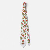 フクロウクリスマスキュートおもしろいホリデー ネクタイ (正面)