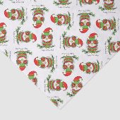 フクロウクリスマスキュートおもしろいホリデー 薄葉紙 (詳細)
