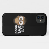 フクロウグッズ 動物好きさんへの面白いプレゼント Case-Mate iPhoneケース (裏面(横))