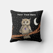 フクロウゴールデンアイズクリスタルネックレスムーンスターズブラック クッション (裏面)