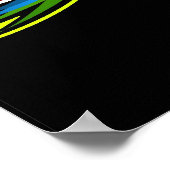 フクロウサイケデリックポパートポスター ポスター (角)