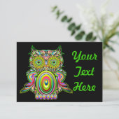 フクロウサイケデリックポパート招待状 招待状 (スタンド正面)