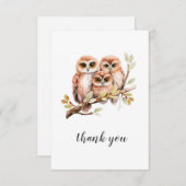フクロウサンキューカード サンキューカード (正面/裏面)